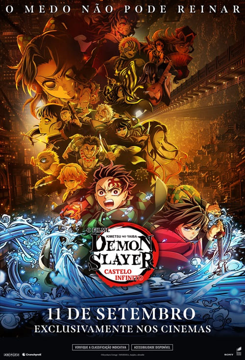 Poster filme Demon Slayer: Kimetsu no Yaiba - Castelo Infinito